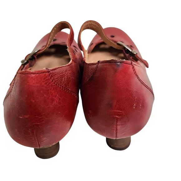 Crown Comforteur Chelsea Red Leather Mary Jane Pump Size 8M - Picture 4 of 8